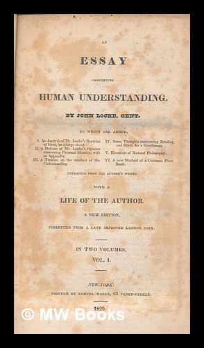 an essay concerning human understanding book 1