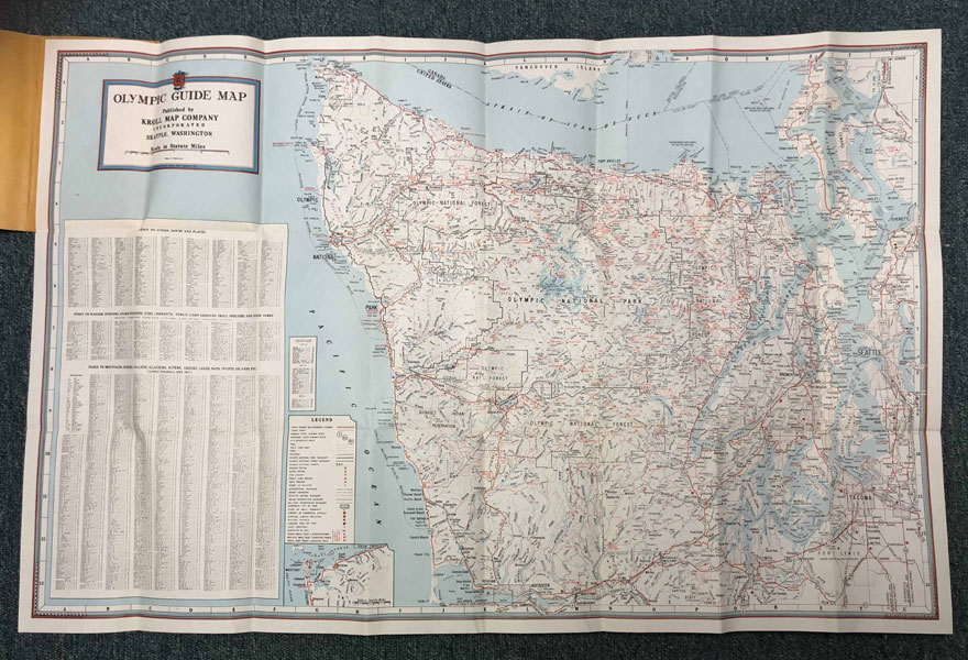 KROLL'S OLYMPIC GUIDE MAP KROLL MAP COMPANY [EDWIN C. POLLAND, CARTOGRAPHER] [ ] [Couverture souple]