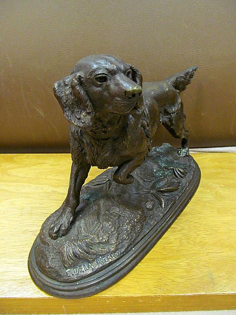 Hund - Chien. Bronze, signiert. by Delabrierre, Edouard Paul 
