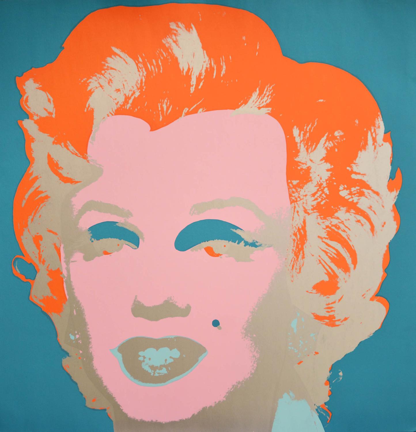 Marilyn. Serigraphie in Petrol/Lila by Warhol, Andy | Galleria il Tesoro