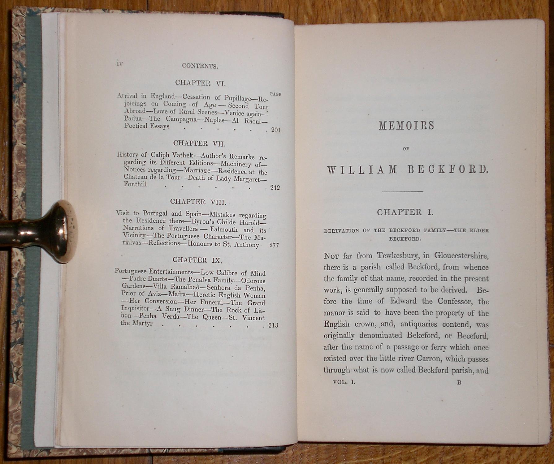 Memoirs of William Beckford of Fonthill,; Author of 