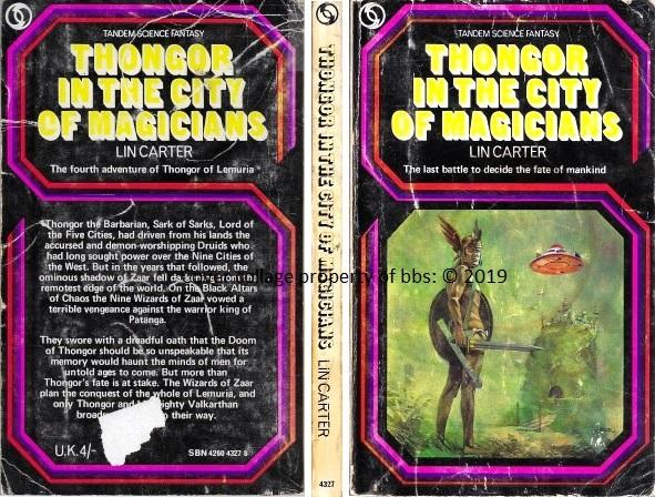 Thongor In The City Of Magicians: 4th in the 'Thongor' series of books - Carter, Lin