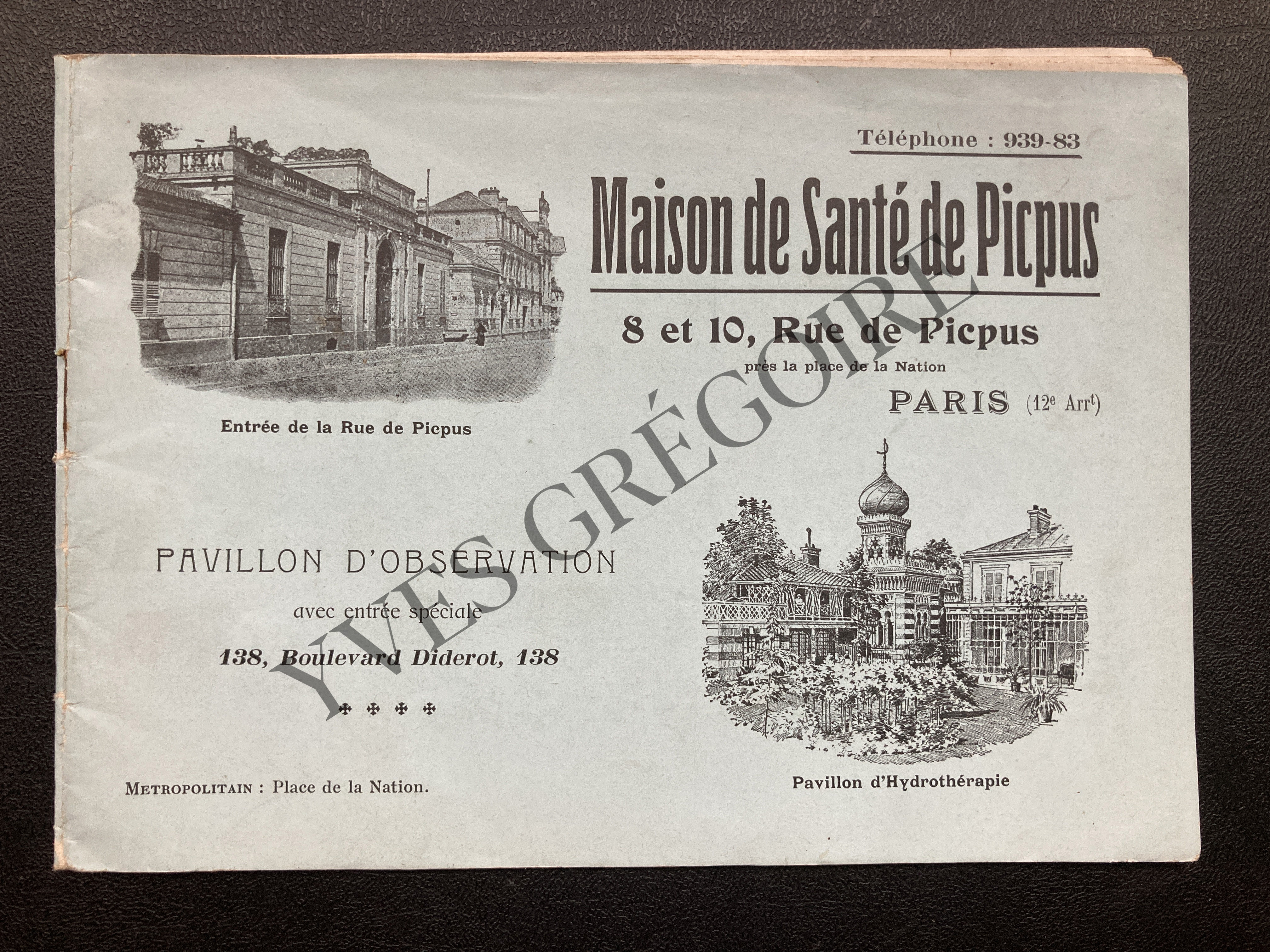 BROCHURE MAISON DE SANTE DE PICPUS-PARIS- [Très bon] [Couverture souple]