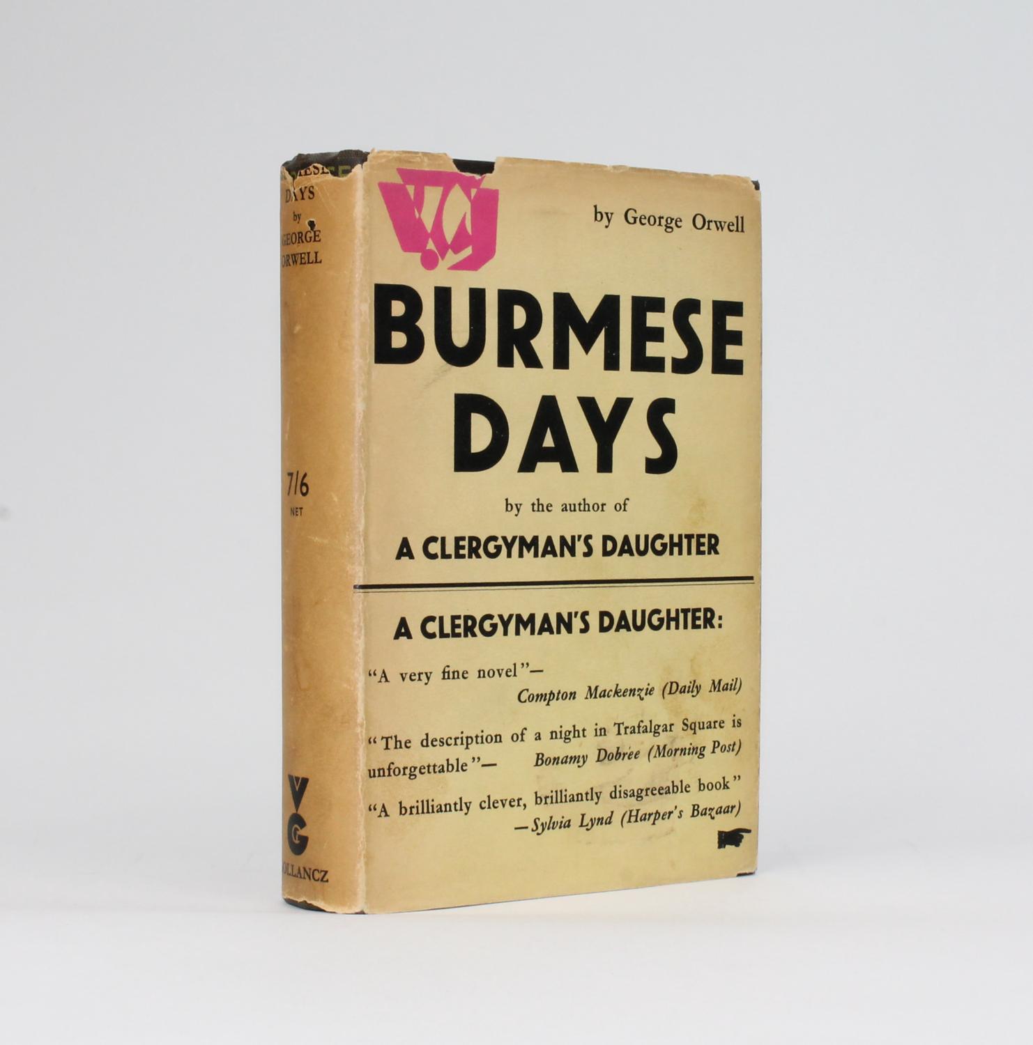 BURMESE DAYS by ORWELL, George; pseudonym of BLAIR, Eric Arthur: (1935