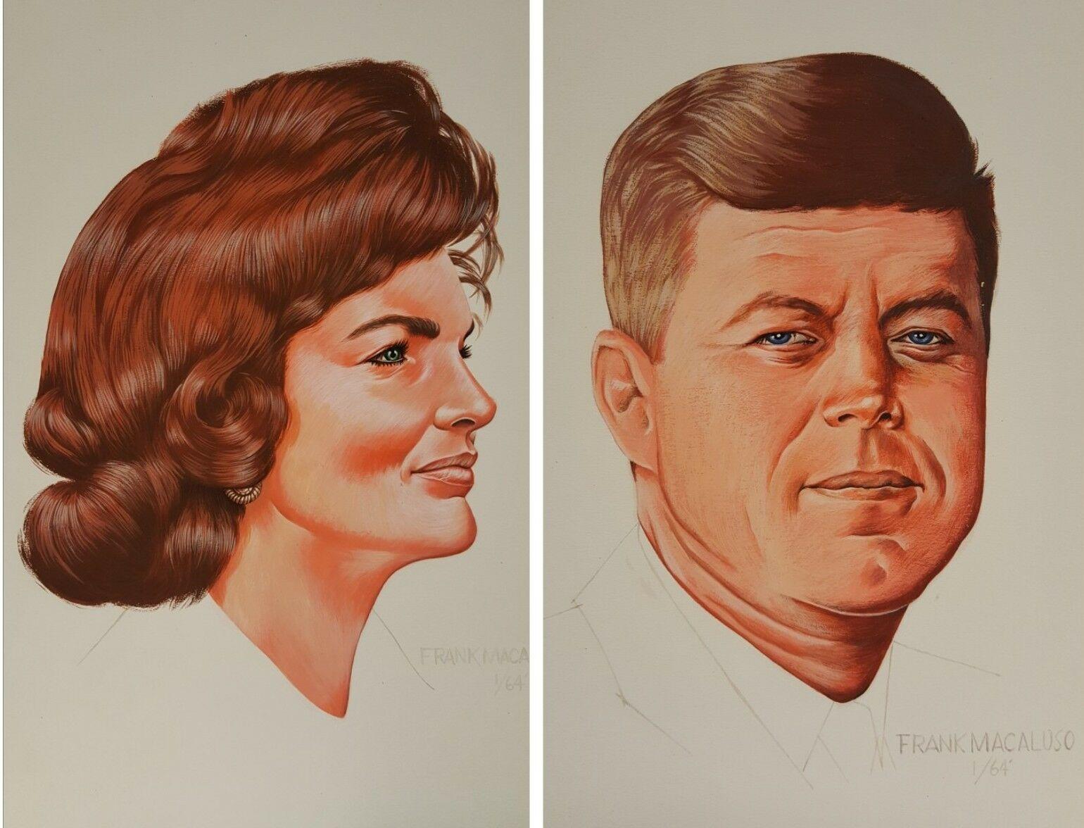 President John F Kennedy and Jackie Onassis BW #3 Poster 
