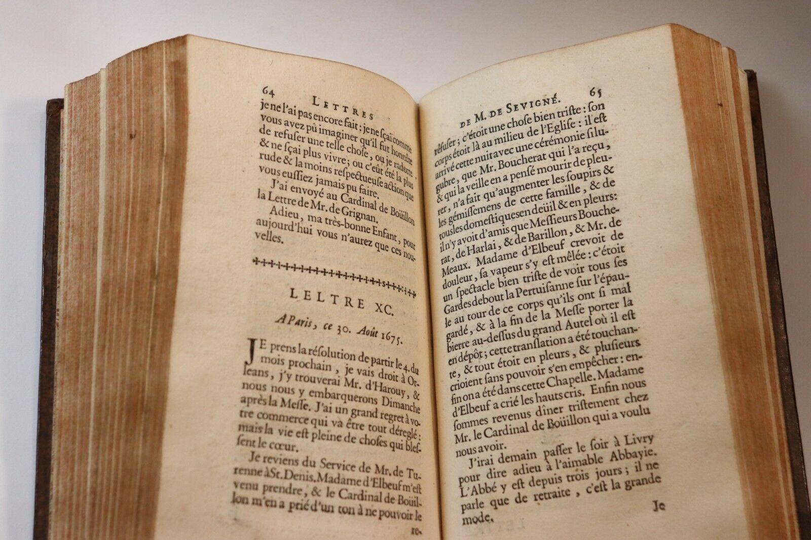 Lettres De Marie Rabutin Chantal Marquise De Sevigne A Madame La Comtesse De Grignan Sa Fille Tome Premier Et Deuxieme Complet De Marquise De Sevigne Marie De Rabutin Chantal Tres Bon Couverture Rigide 1726