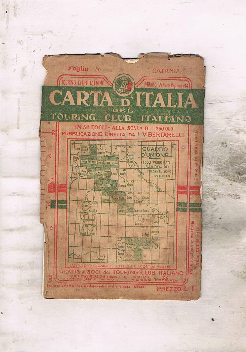 Carta d'Italia del Touring Club Italiano in 56 fogli alla scala 1/250 ...