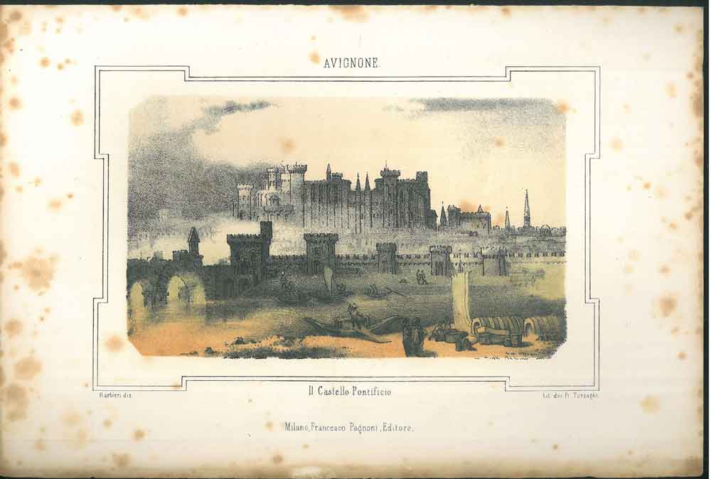 Castelli Litografia Castello Di Vincennesinterieur Di La Corte IN Folio 1861 