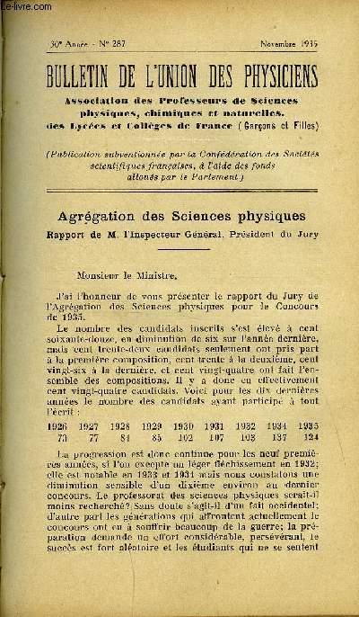 Bulletin de l'union des physiciens n° 287 - Agrégation des Sciences ...