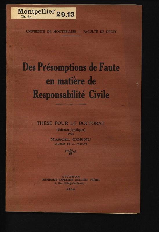 La faute et la responsabilité de l'administration dissertation responsabilite pour faute