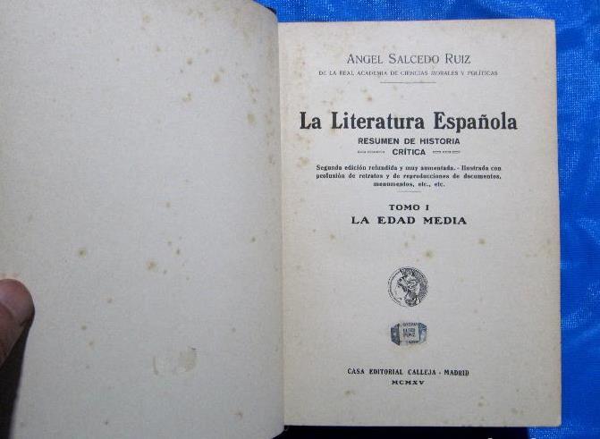 La Literatura Española. La Edad Media 