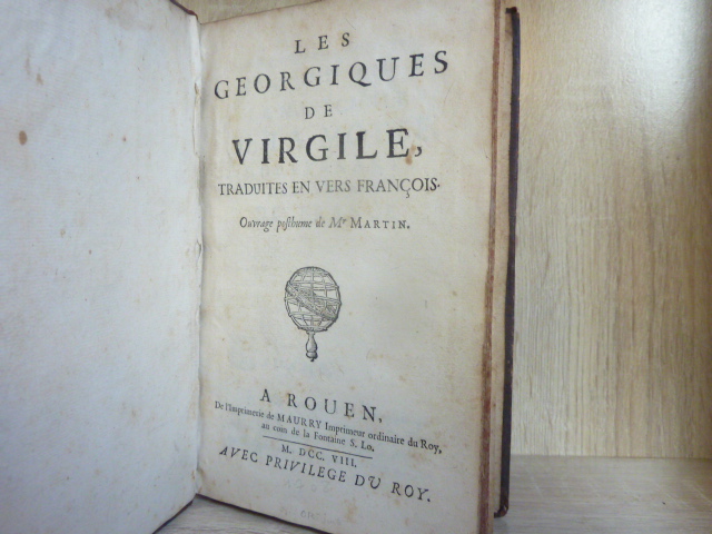 Livre Ancien : Les Poésies De Virgile (1729) - Édition Illustrée - Reliure Plein Cuir - XVIIIe