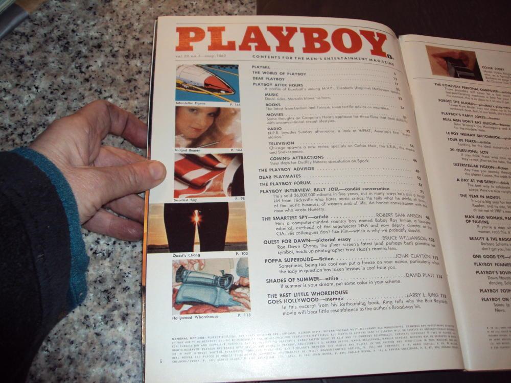 Playboy May 1982 Billy Joel Interview, Movies: (1982