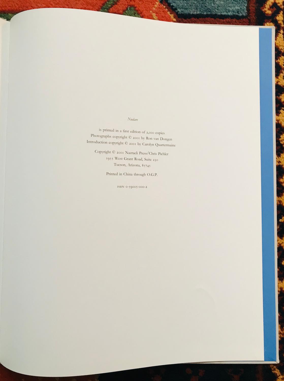 新規購入 Nudare Edition 1st (2001) Hardcover Fine Dongen: Van Ron by その他