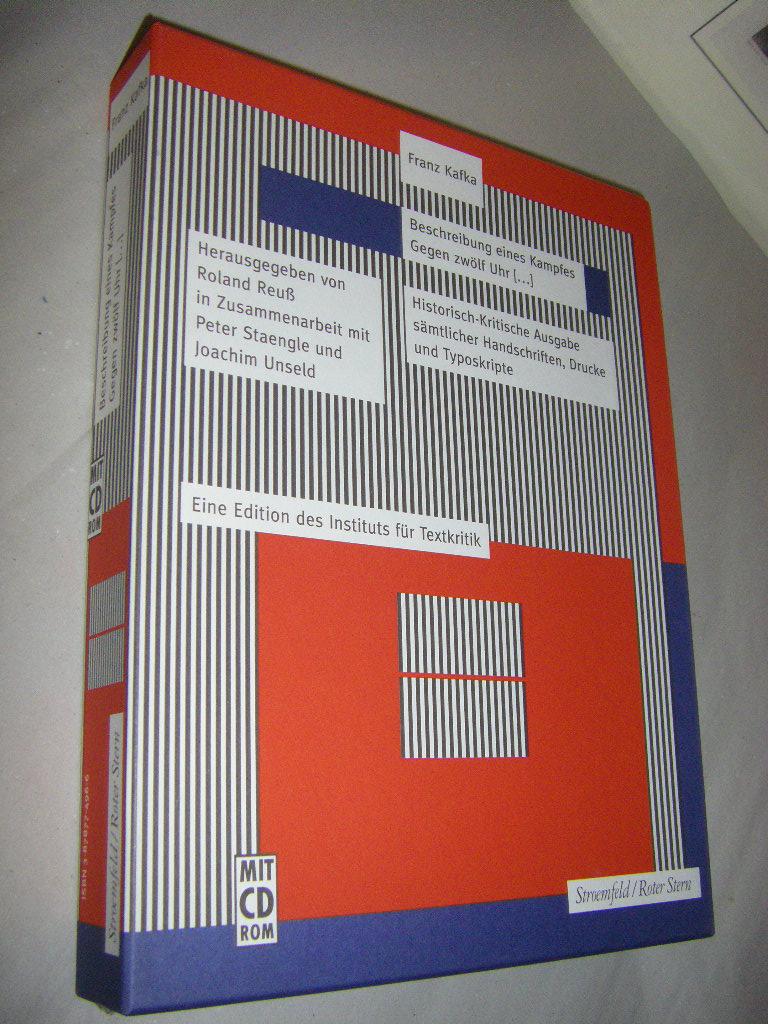 Beschreibung eines Kampfes. Gegen zwölf Uhr [.] (3 Bände, mit CD-Rom) - Kafka, Franz