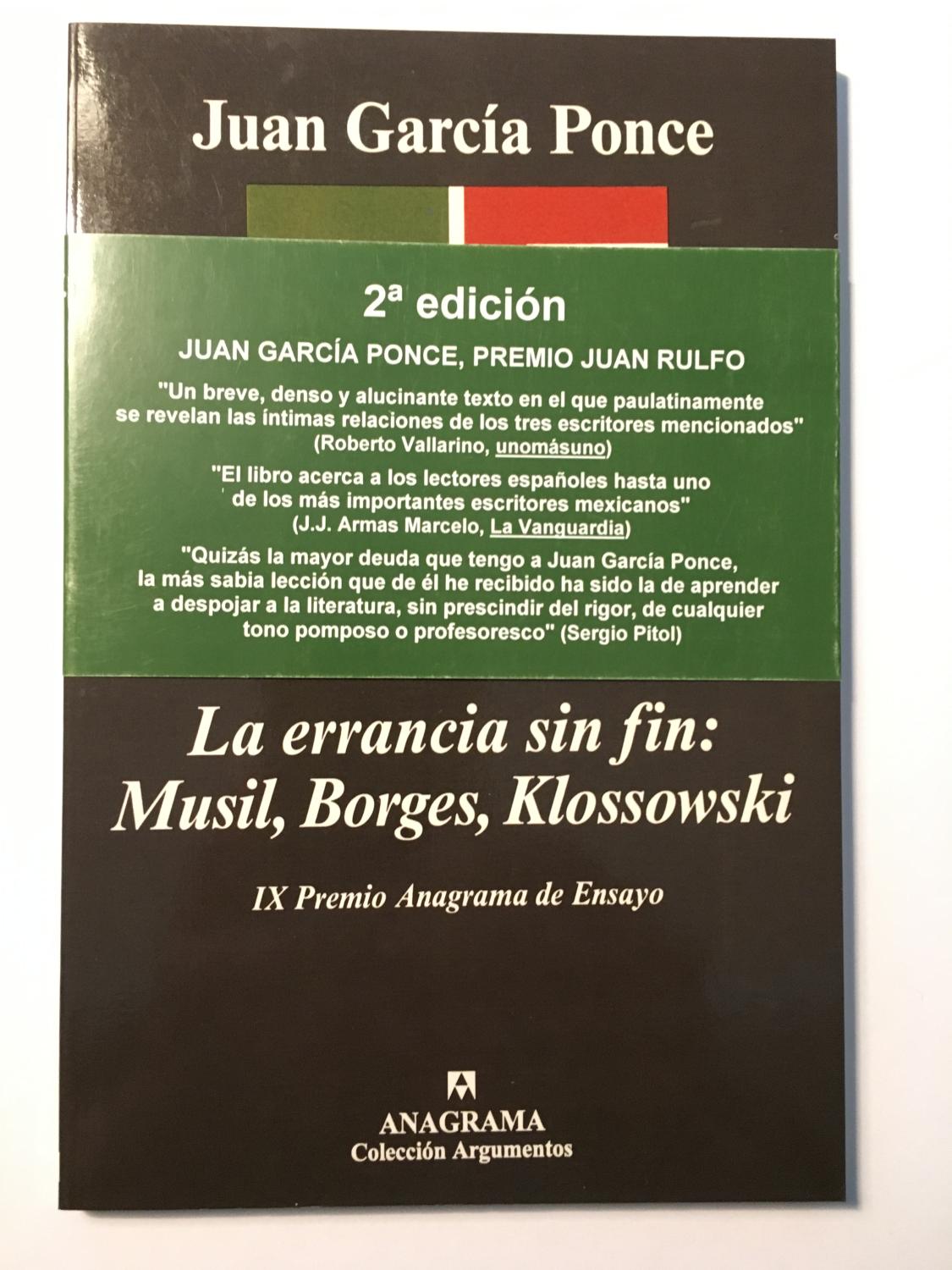 La errancia sin fin: Musil, Borges, Klossowski - Juan García Ponce