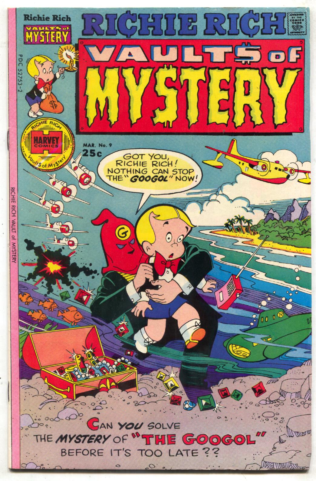 Richie Rich Vault Of Mystery 9 1976 The Googol F Vf 1976 Comic Dta Collectibles