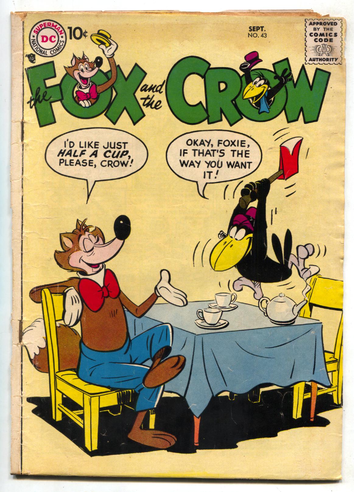 Fox and the Crow #43 1957- DC Funny Animal comic - G-: (1957) Comic | DTA  Collectibles