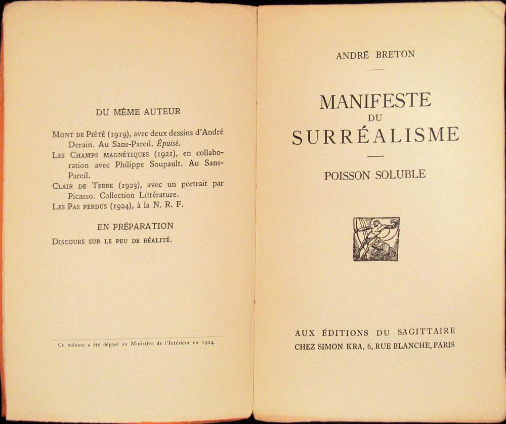 Andre Breton Manifesto Of Surrealism
