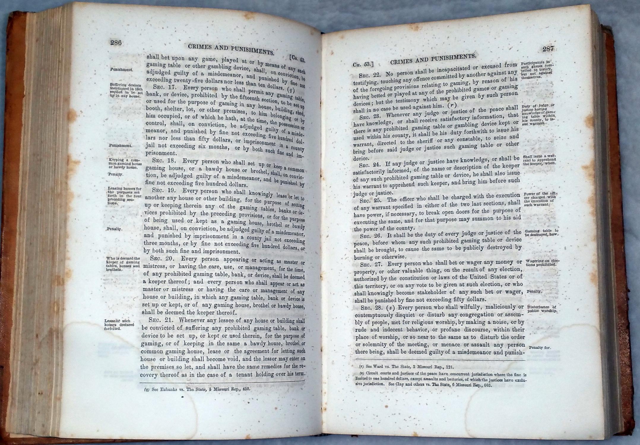 The Statutes of the Territory of Kansas; Passed at the First Sessions