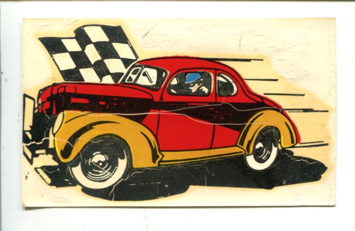 MODIFIED STOCK CAR AUTO RACING DECAL-RARE UNSED- 4' X 2'-vg [Very Good] [Softcover]