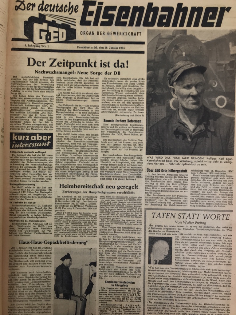 Der deutsche Eisenbahner Jahrgang 1955. Nr.: 1 -24 KOMPLETT Zeitschrift ...