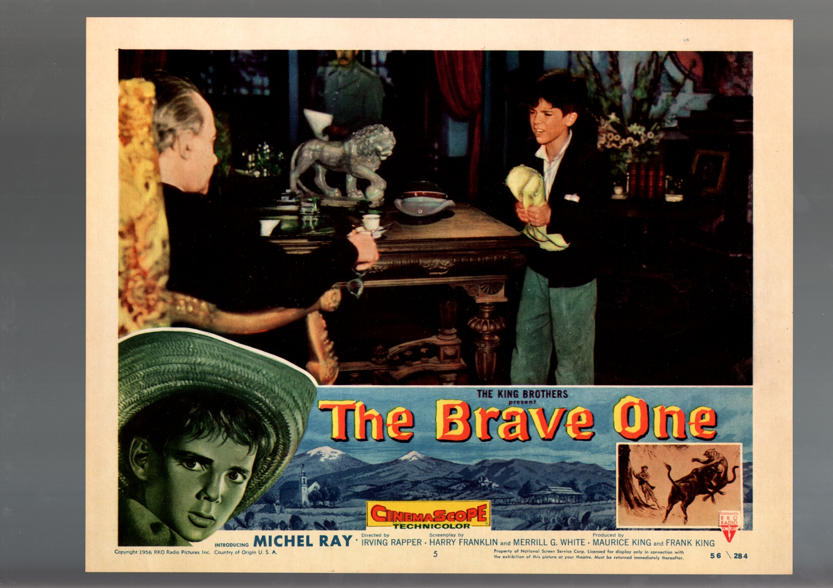 THE BRAVE ONE-1956-LOBBY CARD-DRAMA-BULL