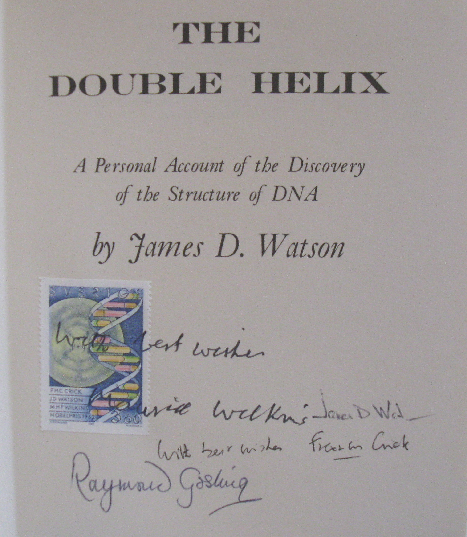 James Watson Signed First edition A Passion for DNA