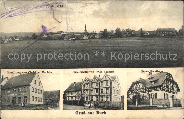 Postkarte Carte Postale Burk Mittelfranken Handlung von Chrstian ...