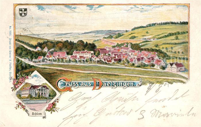 Postkarte Carte Postale Dätzingen Schloss: Manuscript / Paper ...