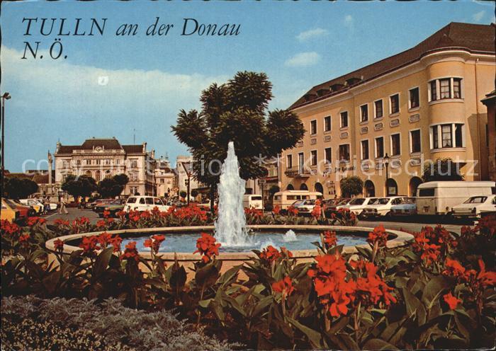 Postkarte Carte Postale Tulln Donau Teilansicht Brunnen: Manuskript ...