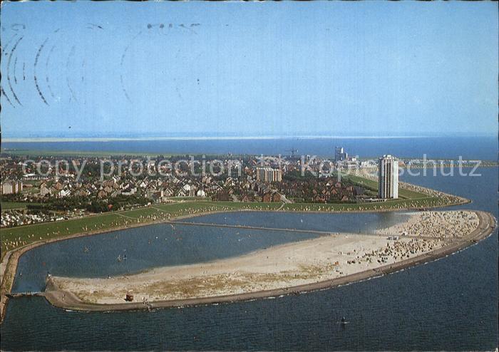 Postkarte Carte Postale Büsum Nordseebad Fliegeraufnahme Sandstrand ...