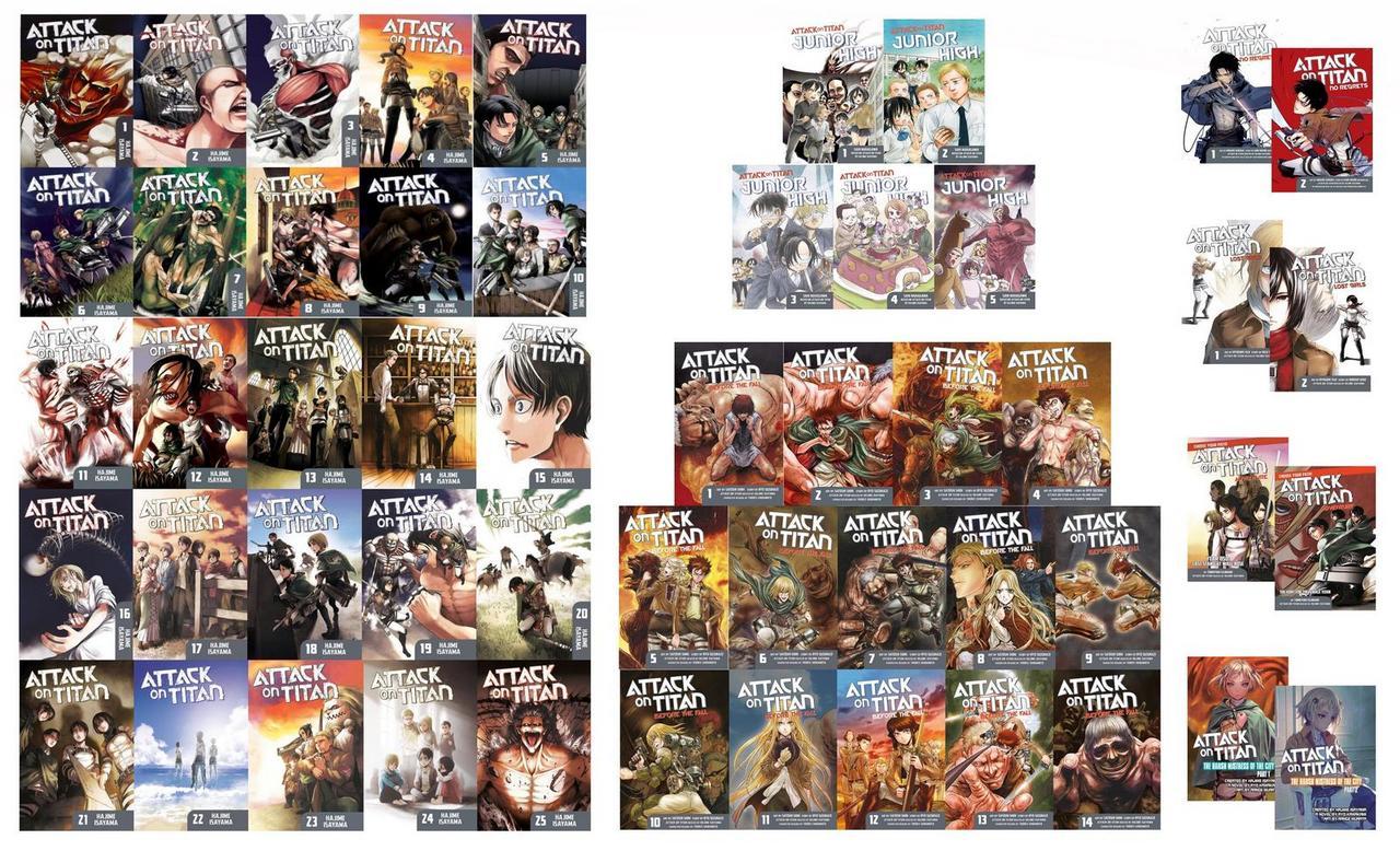 Attack on Titan EXTRA LARGE MANGA Collection Set of 52 Titles Including - How Many Books Are In Attack On Titan