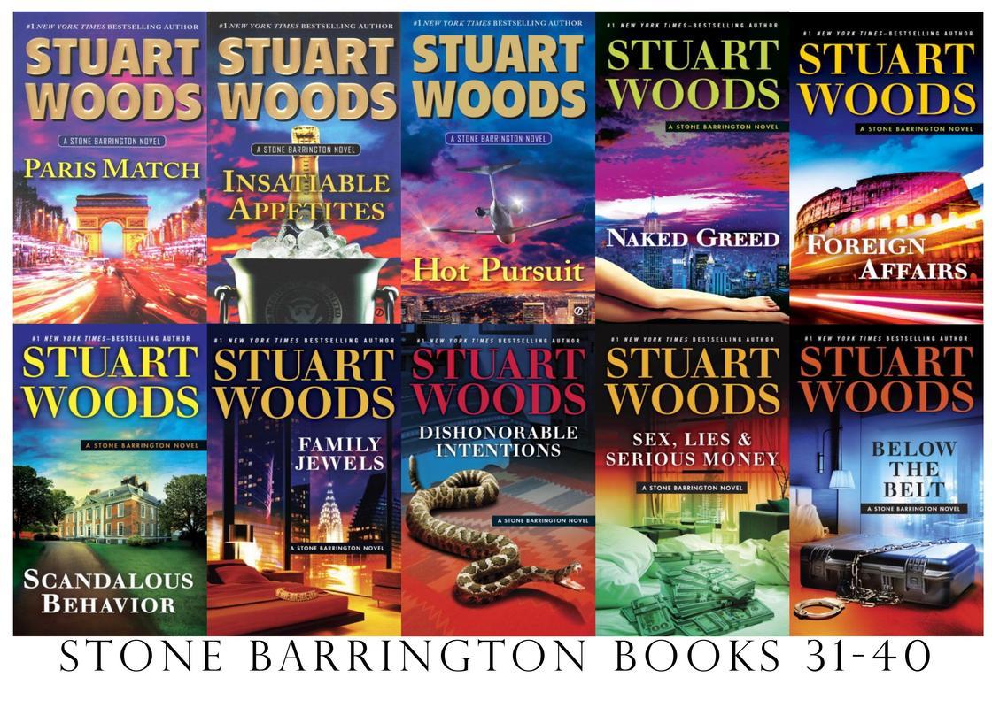 Stuart Woods STONE BARRINGTON Series Collection Set of Paperback Books