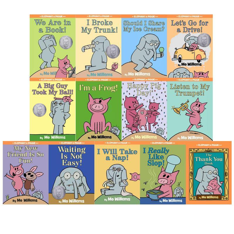 Mo Willems ELEPHANT & PIGGIE Collection Set of Hardcover Books 13