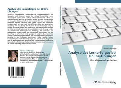 Analyse des Lernerfolges bei Online-Übungen : Grundlagen und Methoden - Viviane Cantaluppi