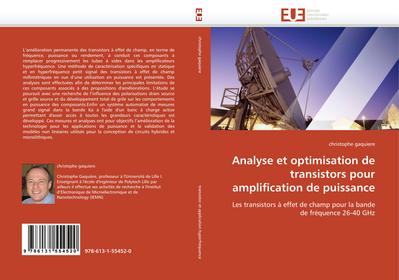 Analyse Et Optimisation de Transistors Pour Amplification de Puissance - Gaquiere-C