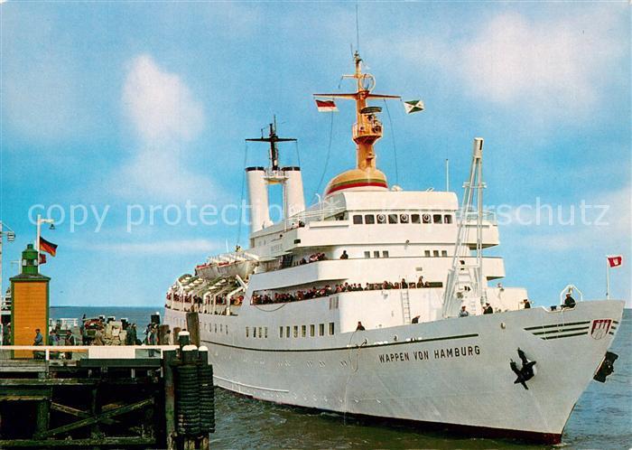 Postkarte Carte Postale Schiffe Ships Navires Ms Wappen Von Hamburg Alte Liebe Cuxhaven Manuscript Nbsp Nbsp Paper Nbsp Collectible Versandhandel Boeger