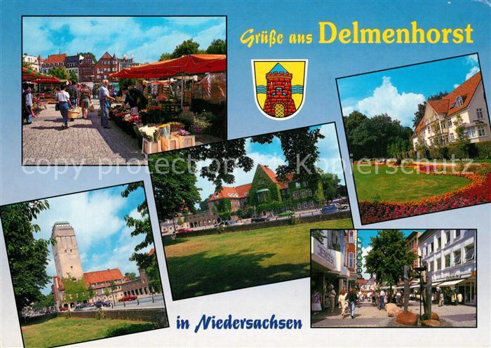 Postkarte Carte Postale Delmenhorst Markt Park Stadtansichten