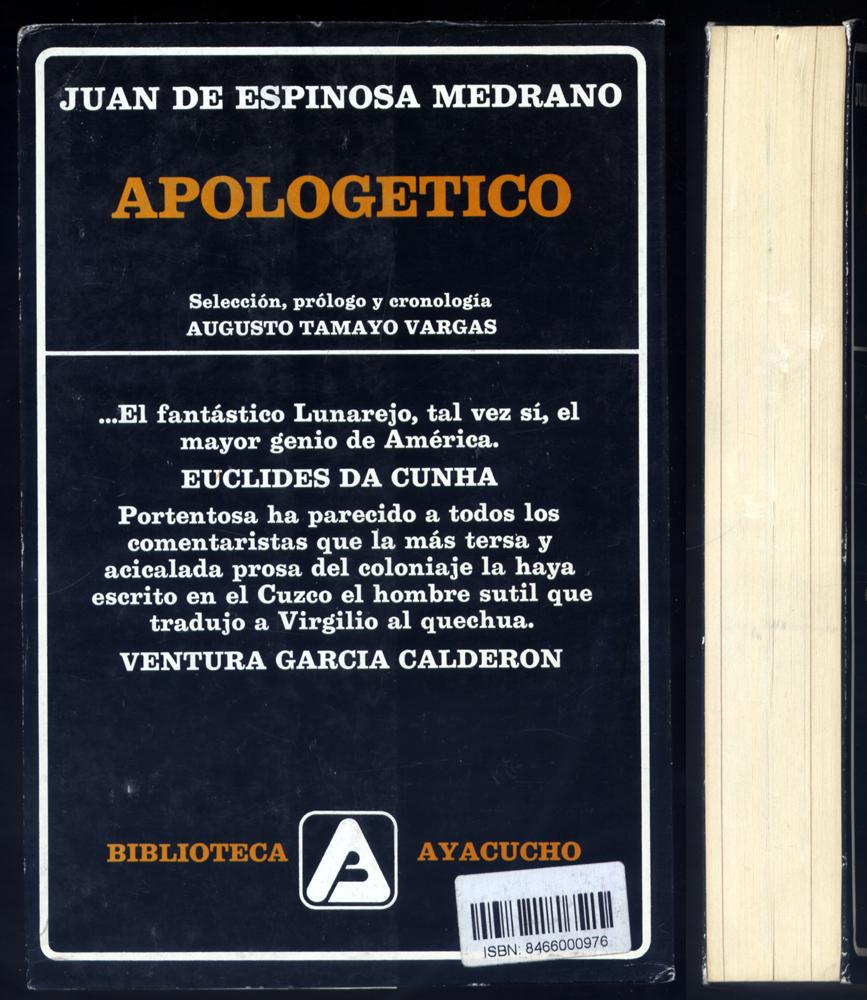 Apologético en favor de don Luis de Góngora, príncipe de los poetas líricos  de España, contra Manuel de Faría y Sousa, caballero portugués - Texto de  la edición - e-Spania Books