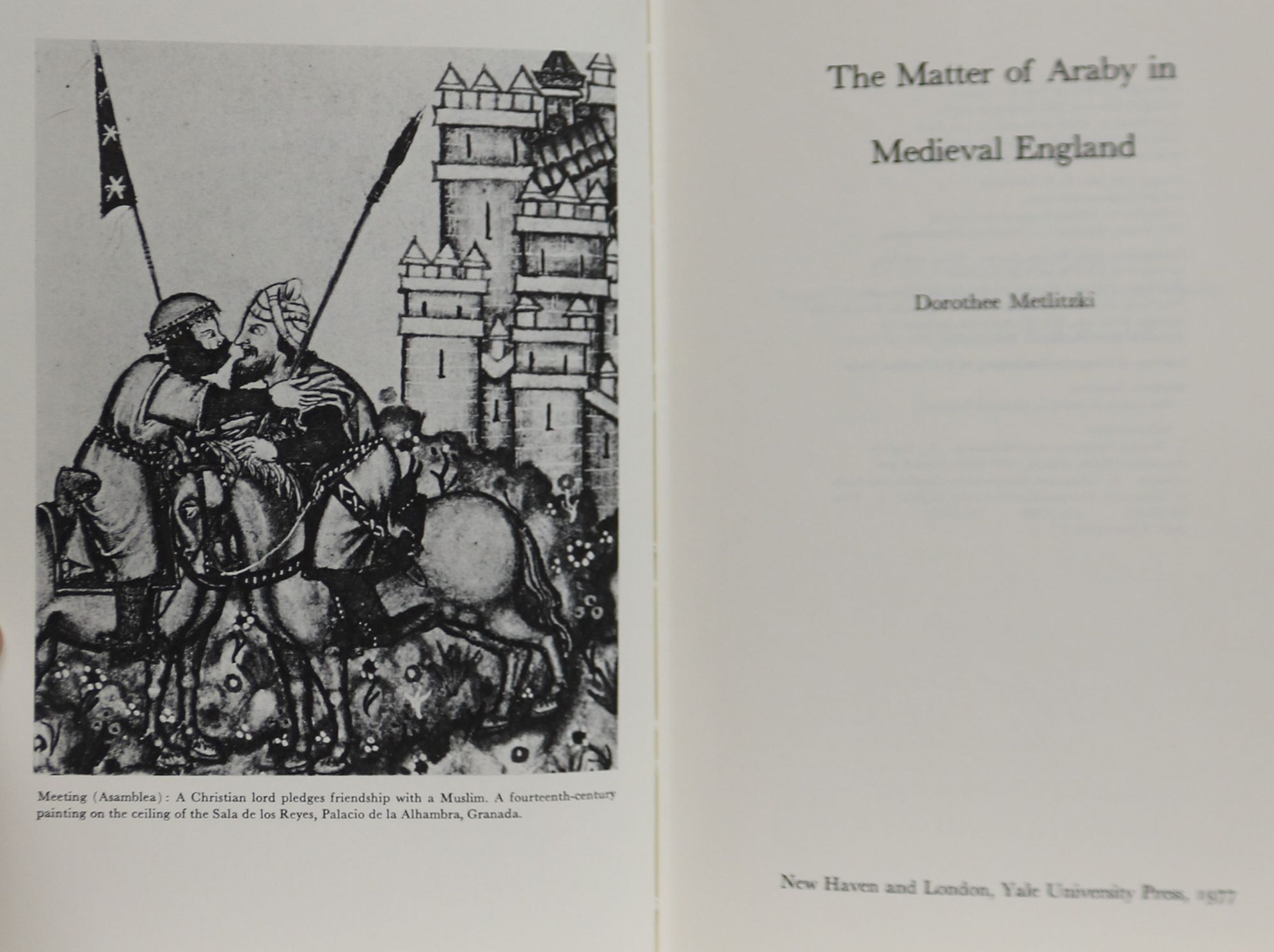 The Matter of Araby in Medieval England by Metlitzki, Dorothee