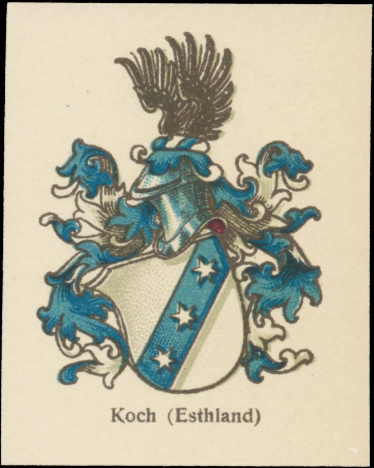 Reklamemarke Koch Wappen (Estland): Manuskript / Papierantiquität | Veikkos