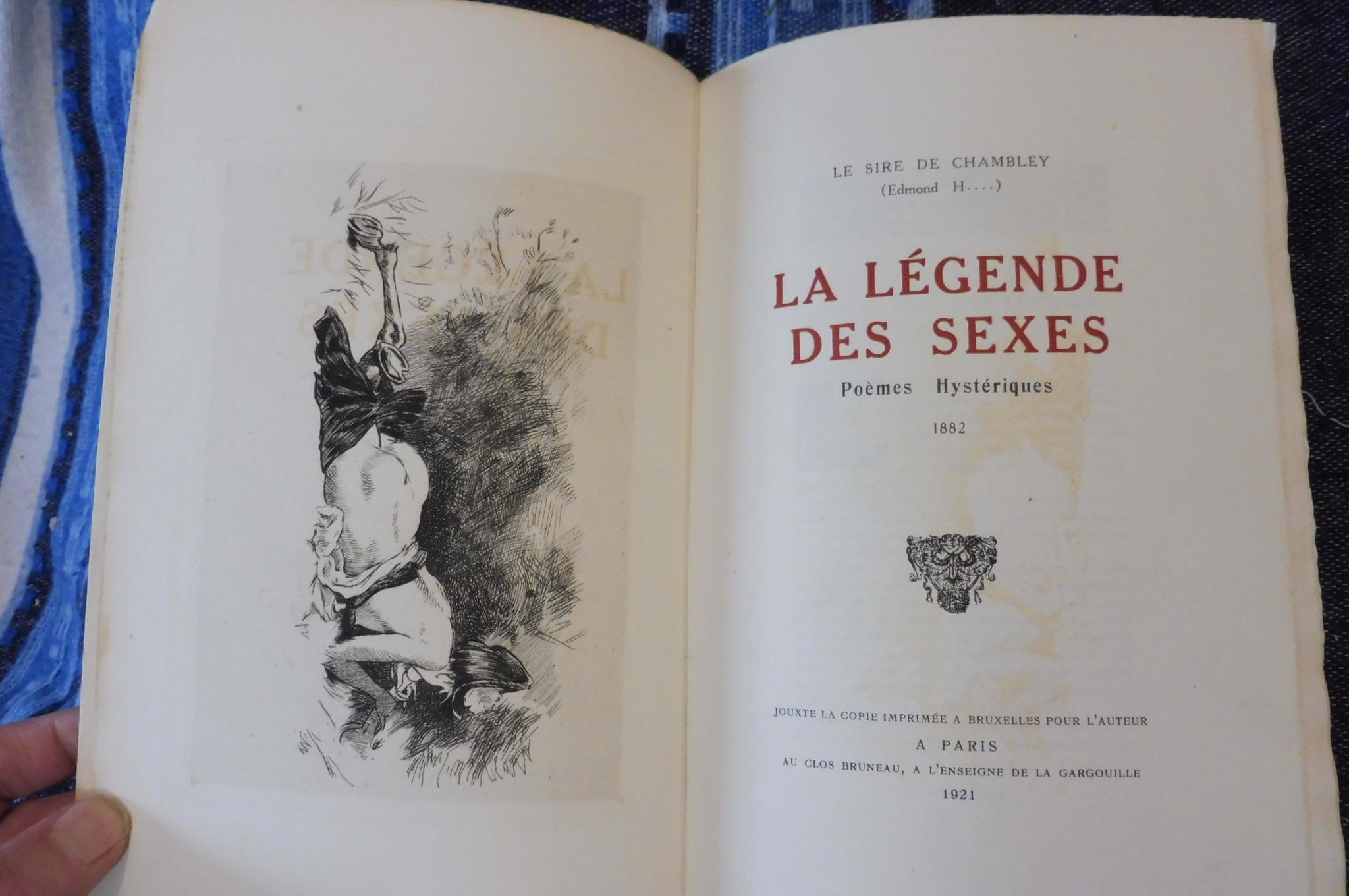 Livre 'La Légende Des Sexes' - Édition Originale HARAUCOURT, Illustrations De VILLA