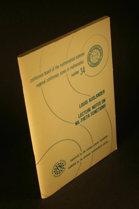 Lecture notes on nil-theta functions. - Auslander, Louis, 1928-1997