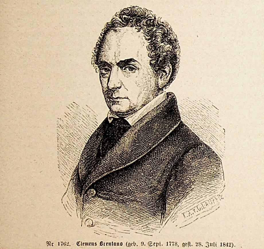 BRENTANO, Clemens Brentano (17781842) Schriftsteller (1875) Art