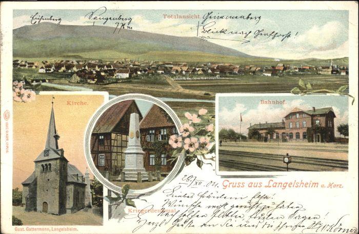 Postkarte Carte Postale 40036403 Langelsheim Langelsheim Bahnhof x ...