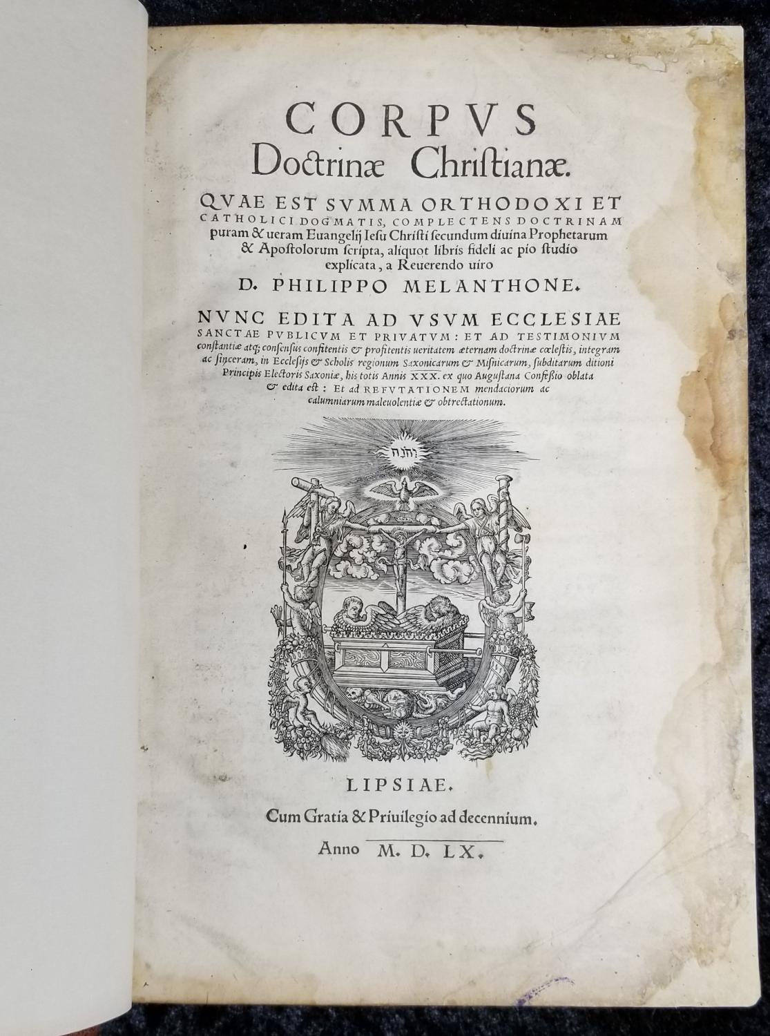 1560 Corpus Doctrinae Christianae, Philipp Melanchthon~ First Edition~ by  Philipp Melanchthon: Very Good Hardcover (1560) 1st Edition | Books of Truth