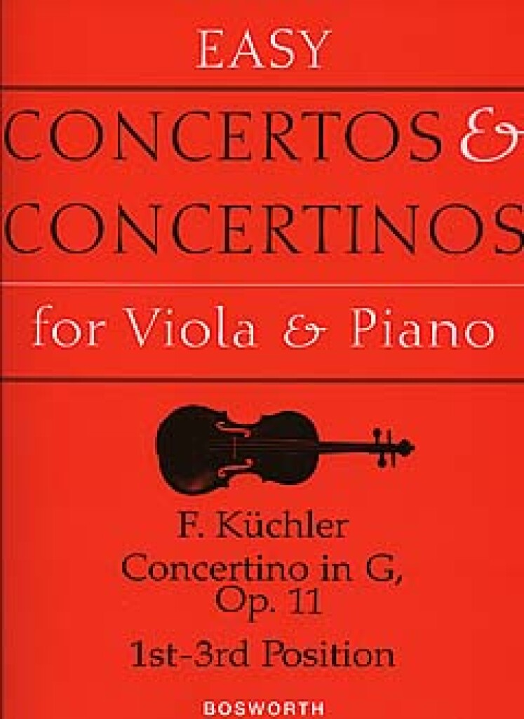 KUCHLER - Concertino Op.15 en Sol Mayor (1ª y 3ª Posicion) para Viola y Piano (Arnold) - KUCHLER