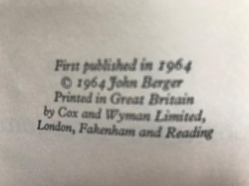 Corker's Freedom by Berger, John: Fine Hardcover (1964) First