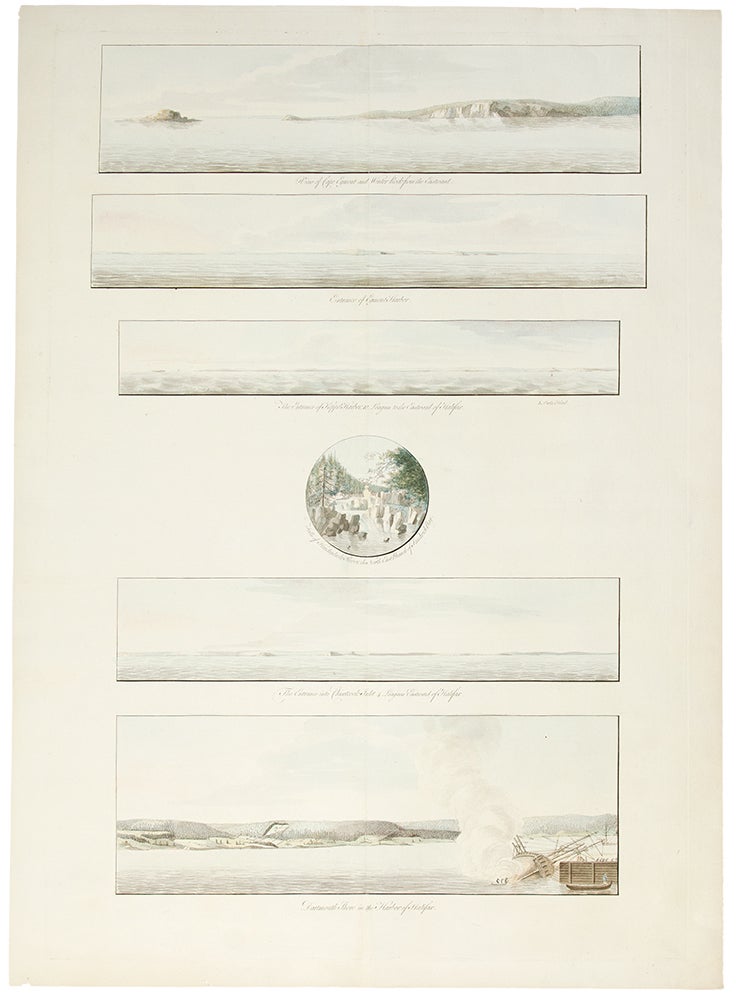 [A group of six views printed on a single plate] `A View of Cape Egmont and Winter Rock from the Eastward.'; `Entrance of Egmont Harbor.'; `The Entra
